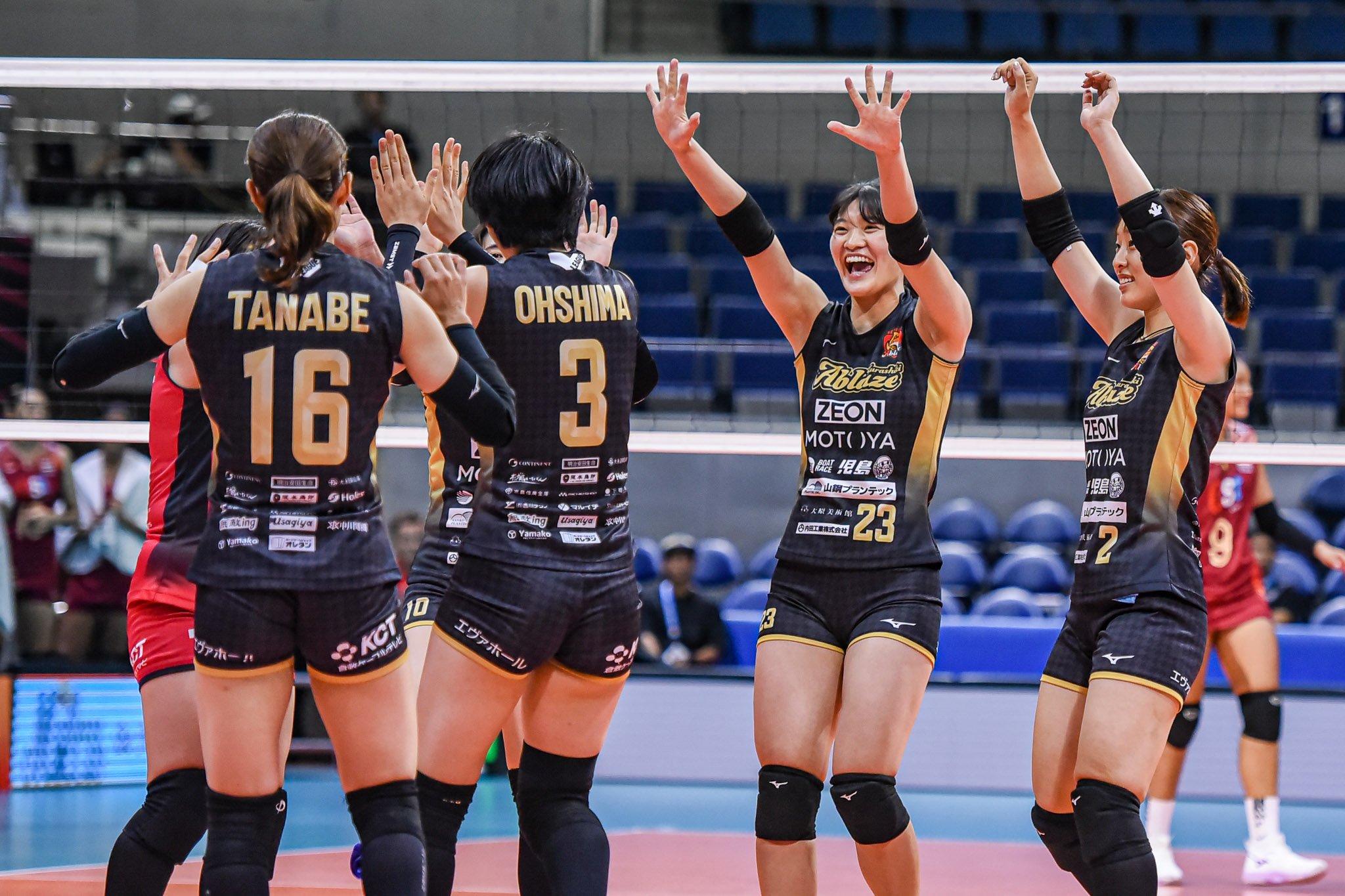 Ablaze torch Thais, secure PVL bronze